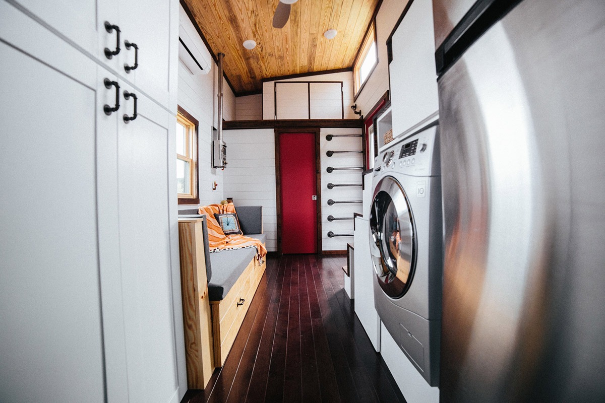 Living Room and Bedroom Loft - Chimera by Wind River Tiny Homes