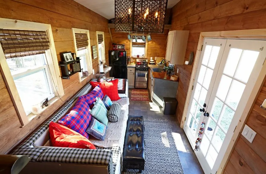 Living Room and Kitchen - Nomad’s Nest by Wind River Tiny Homes
