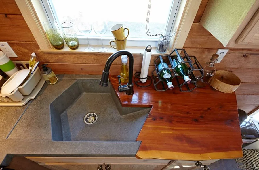 Custom Kitchen Sink - Nomad’s Nest by Wind River Tiny Homes