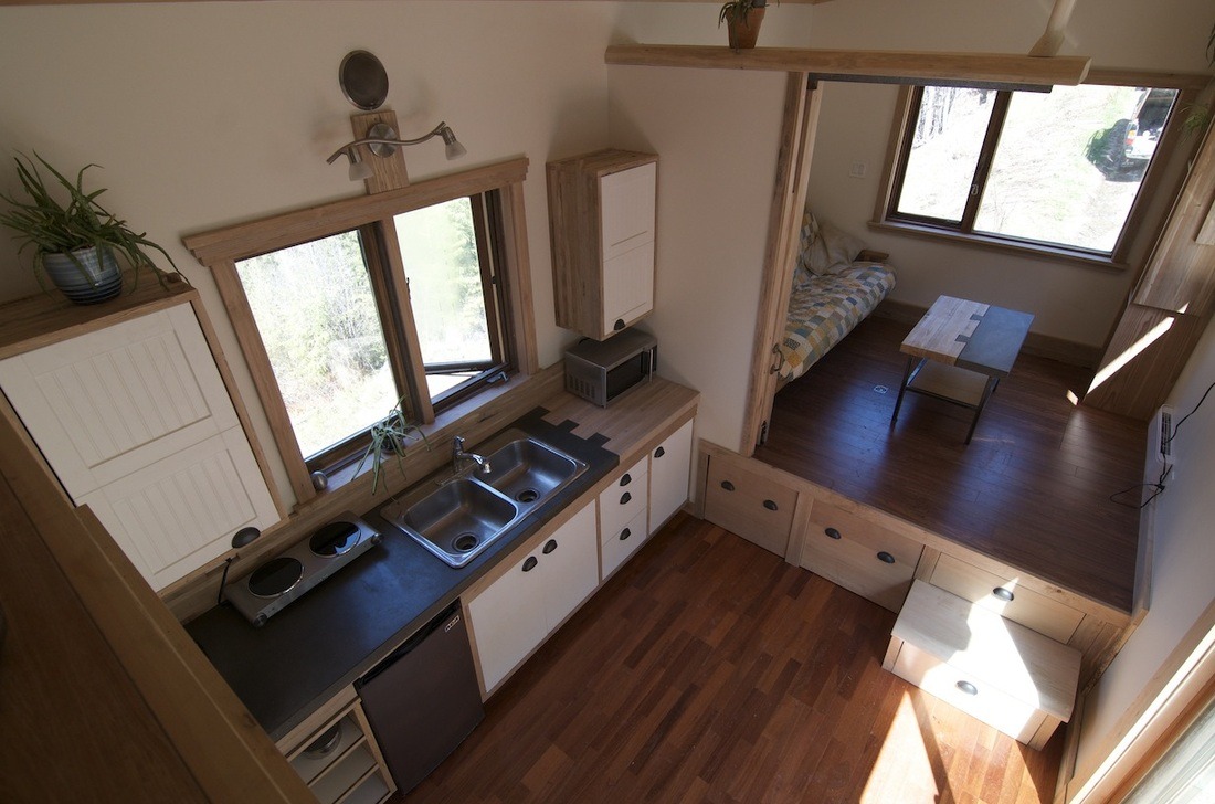 Aerial View - The V House by Nelson Tiny Houses