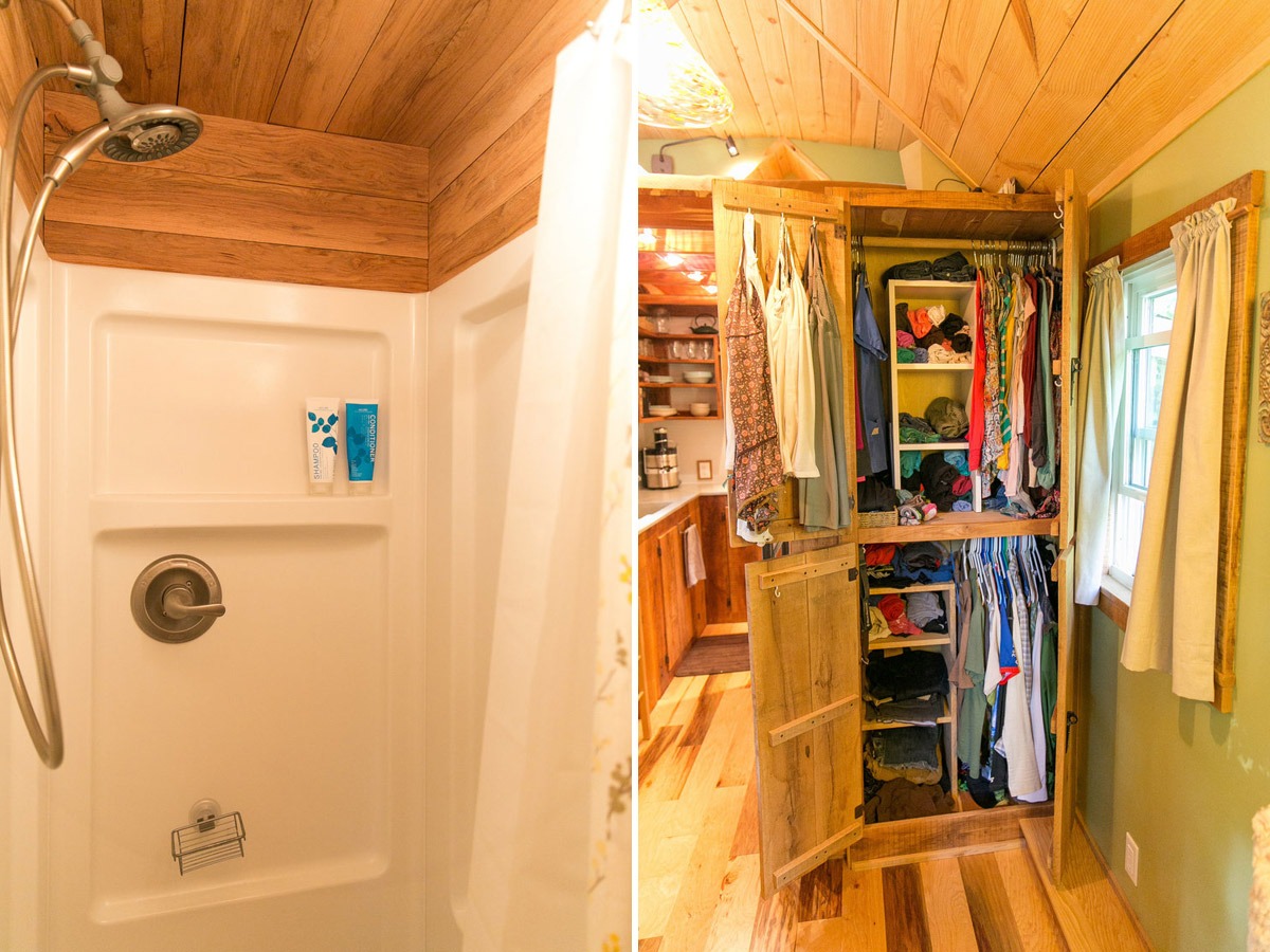 Shower and Cabinets - Wind River Bungalow