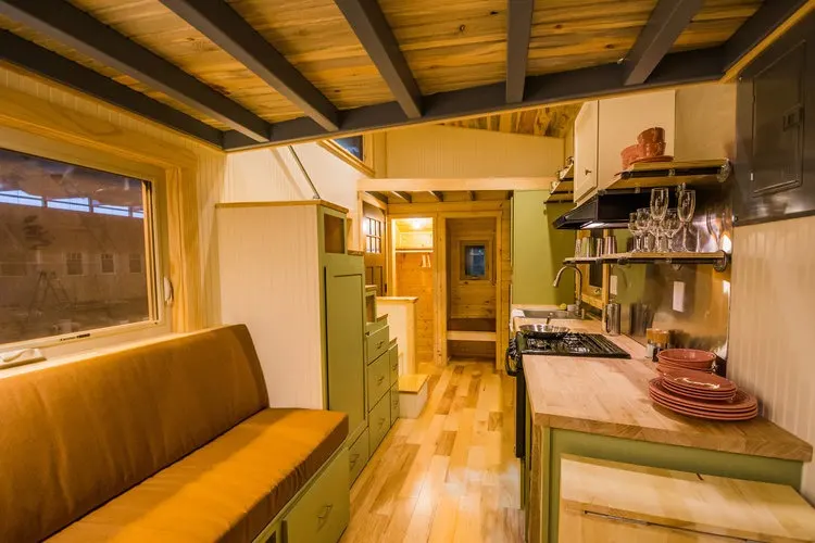 Kitchen and Living Room - Blue Moon by MitchCraft Tiny Homes