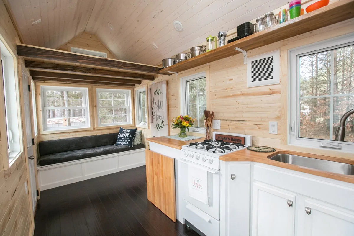 Kitchen and Living Room - Hogan's Haven Tiny House