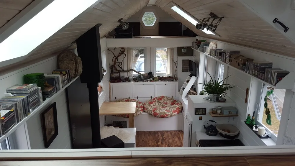 Aerial Interior View - T-Berry House by Full Moon Tiny Shelters
