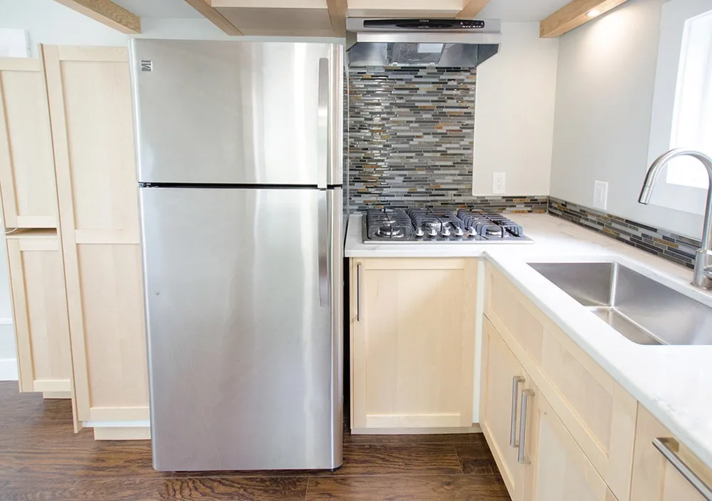 Kitchen - Refrigerator and Cooktop - Whisky Jack by Rewild Homes