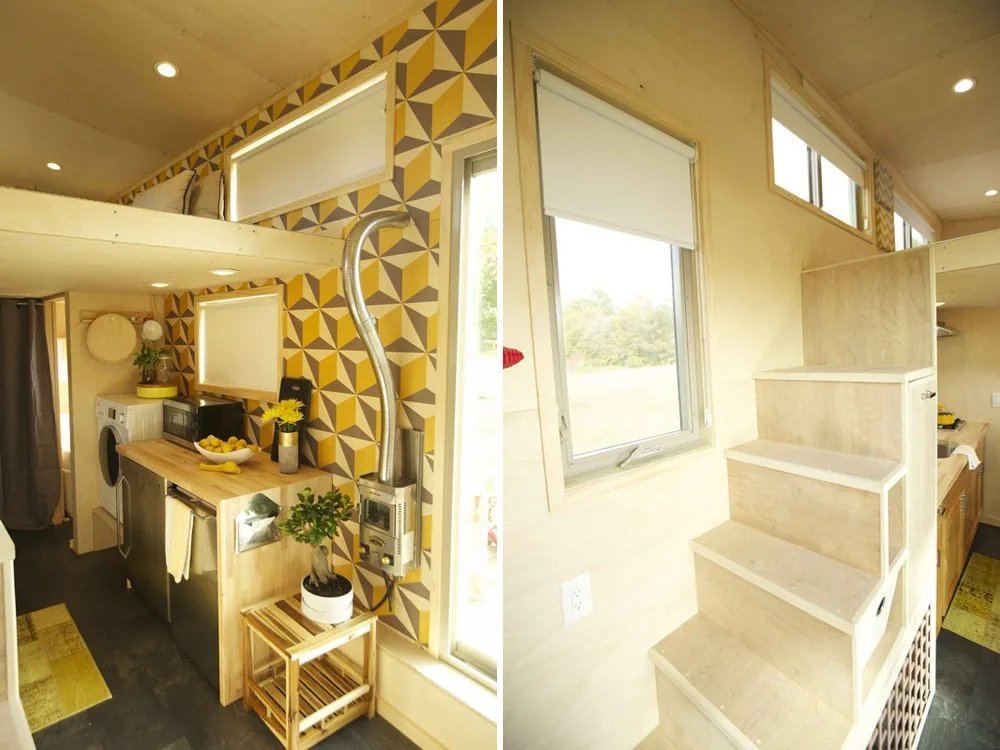 Kitchen and Stairs - Kitchen - Z-Huis by Wishbone Tiny Homes