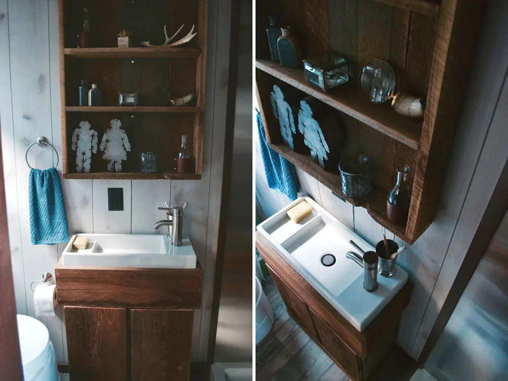 Bathroom sink and shelving - Aerodynamic by Tiny Heirloom
