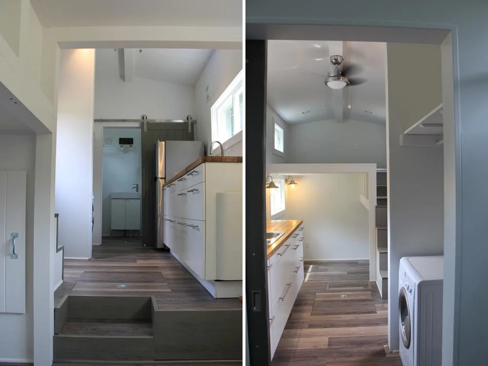 Kitchen and washer/dryer area - Every Tiny Moment by Brevard Tiny House