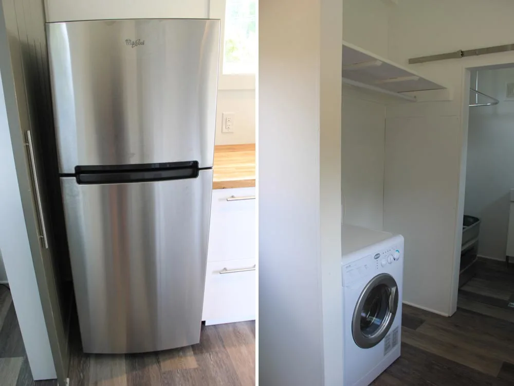 Refrigerator and washer/dryer - Every Tiny Moment by Brevard Tiny House