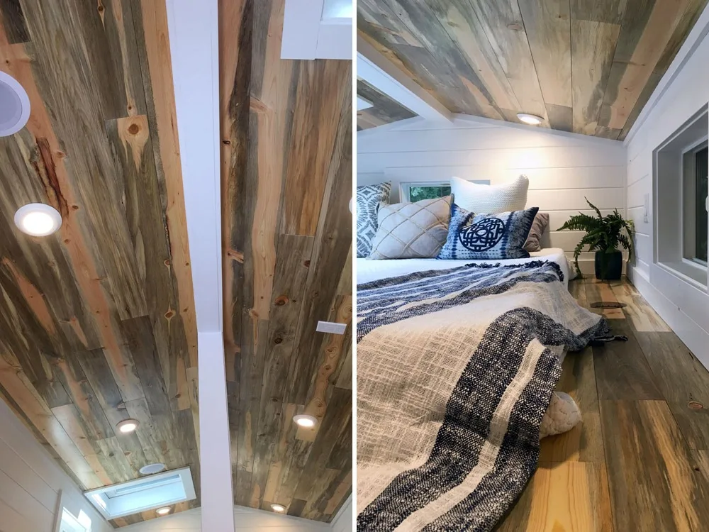 Beetle Kill Wood Ceiling and Bedroom Loft Flooring - Rocky Mountain by Tiny Heirloom