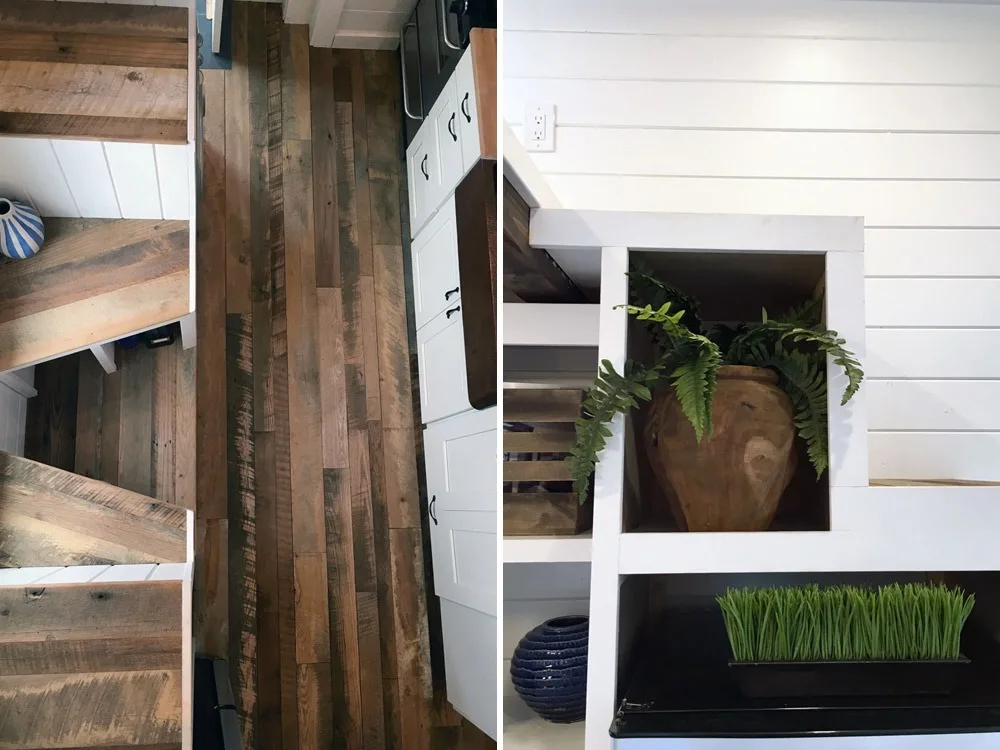 Hardwood Floors and Storage Stairs - Rocky Mountain by Tiny Heirloom