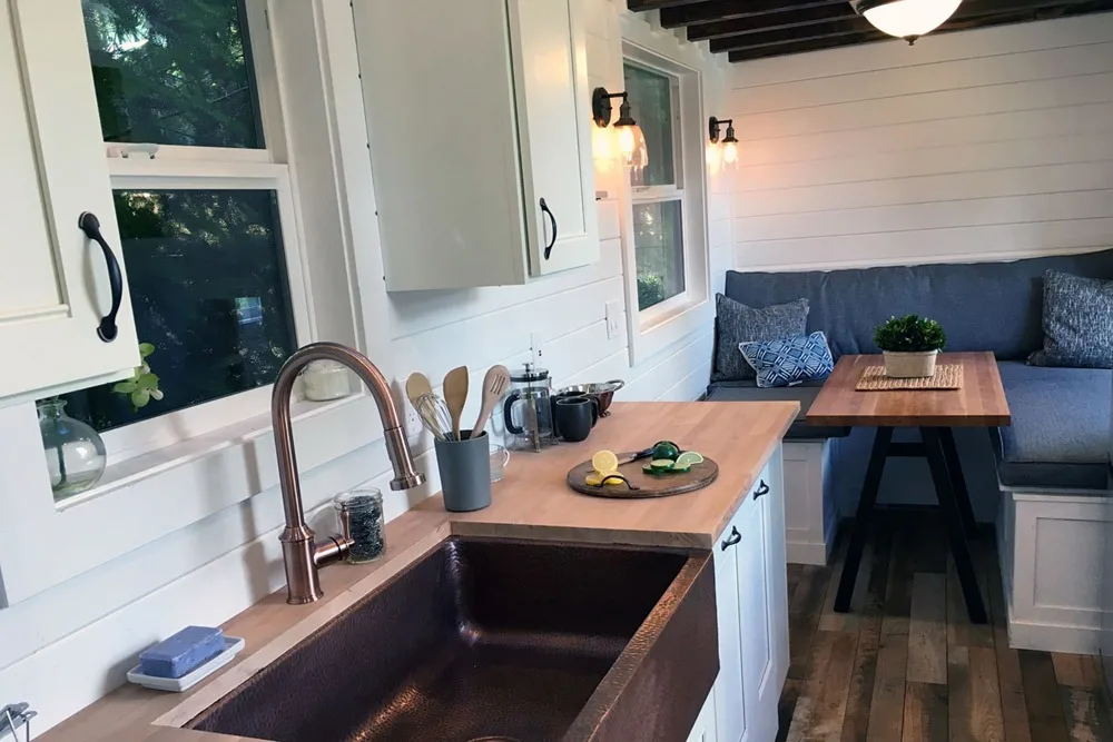 Tiny House Kitchen with Copper Sink - Rocky Mountain by Tiny Heirloom
