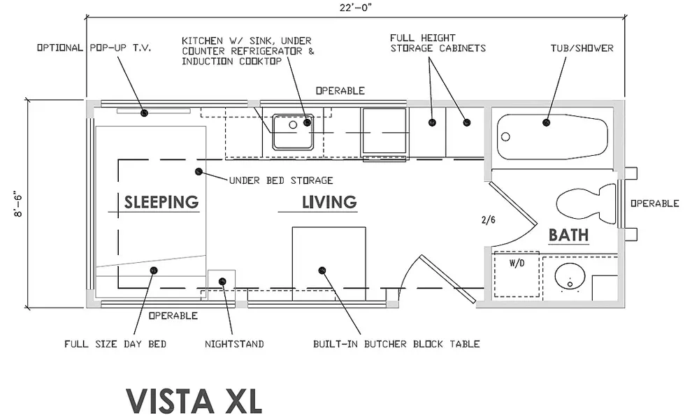 Vista XL Floor Plan - Vista by Escape Traveler