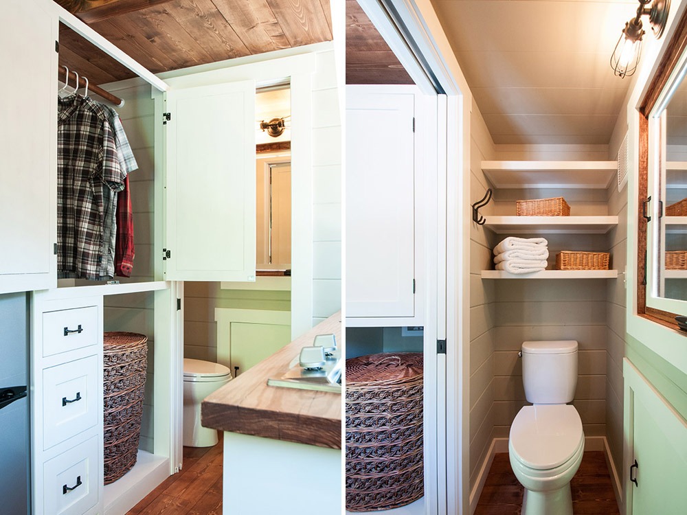 Closet and Bathroom - Ynez by Timbercraft Tiny Homes