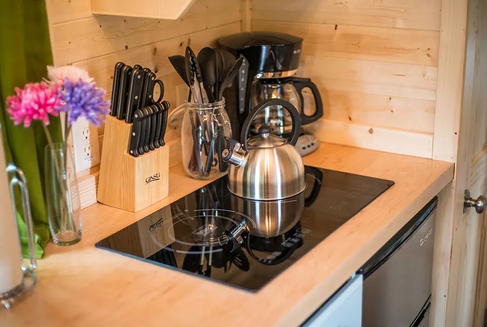 Electric cooktop - Zoe at Mt. Hood Tiny House Village