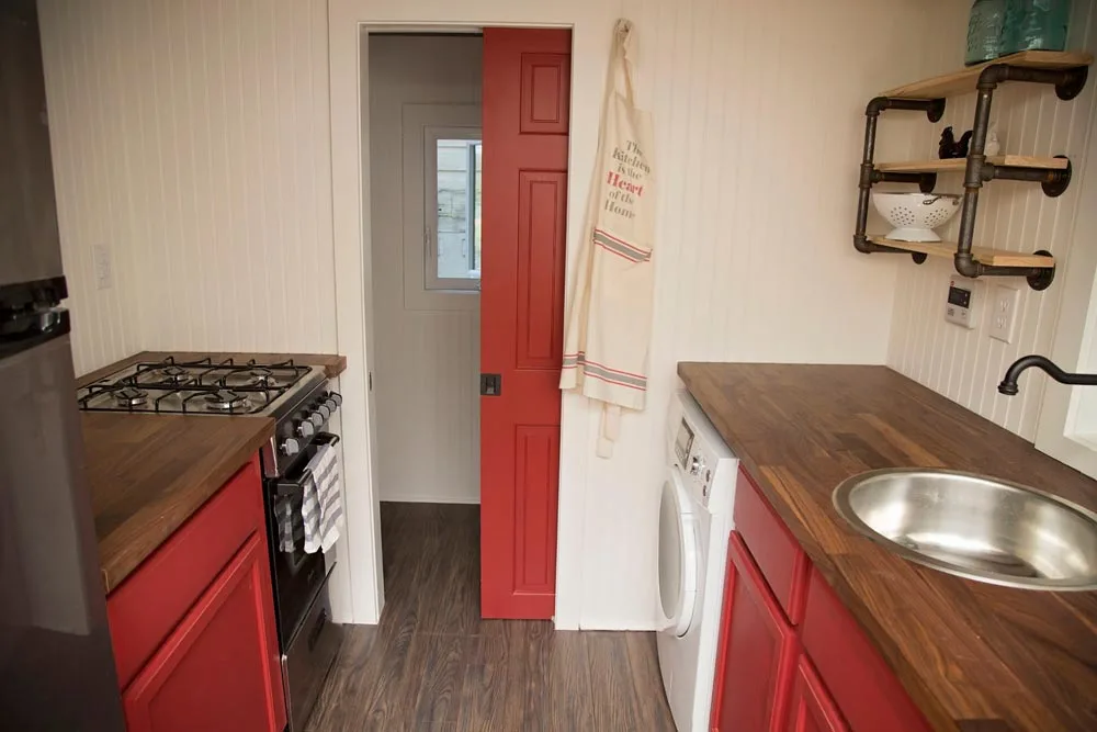 Kitchen leading into bathroom - American Pie by Perch & Nest