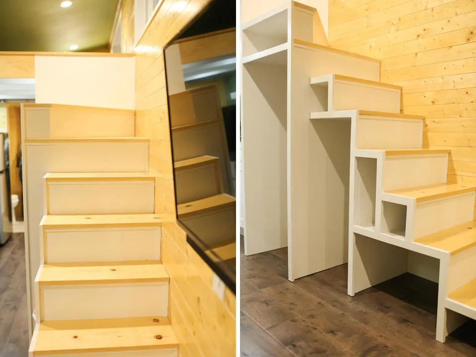 Storage stairs - Fontana by Cornerstone Tiny Homes