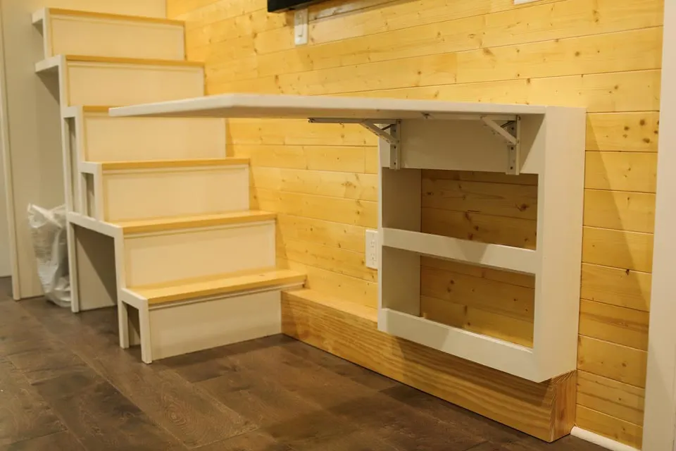 Fold out table with storage - Fontana by Cornerstone Tiny Homes