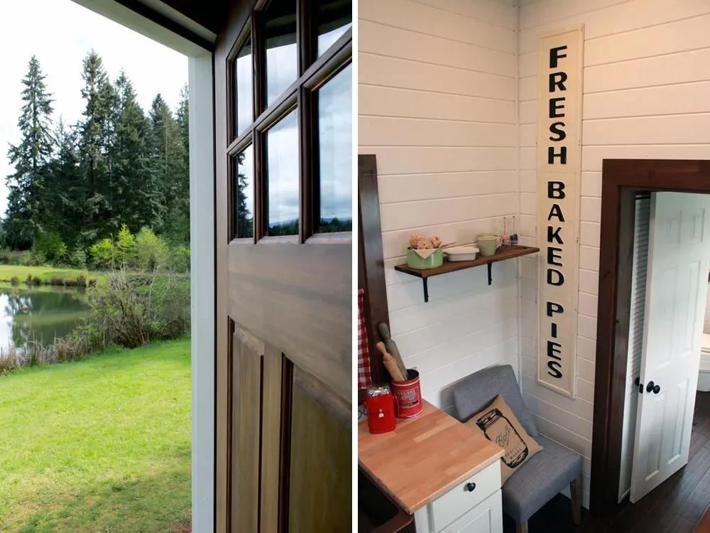 Front door and retro interior - Family of Four by Tiny Heirloom