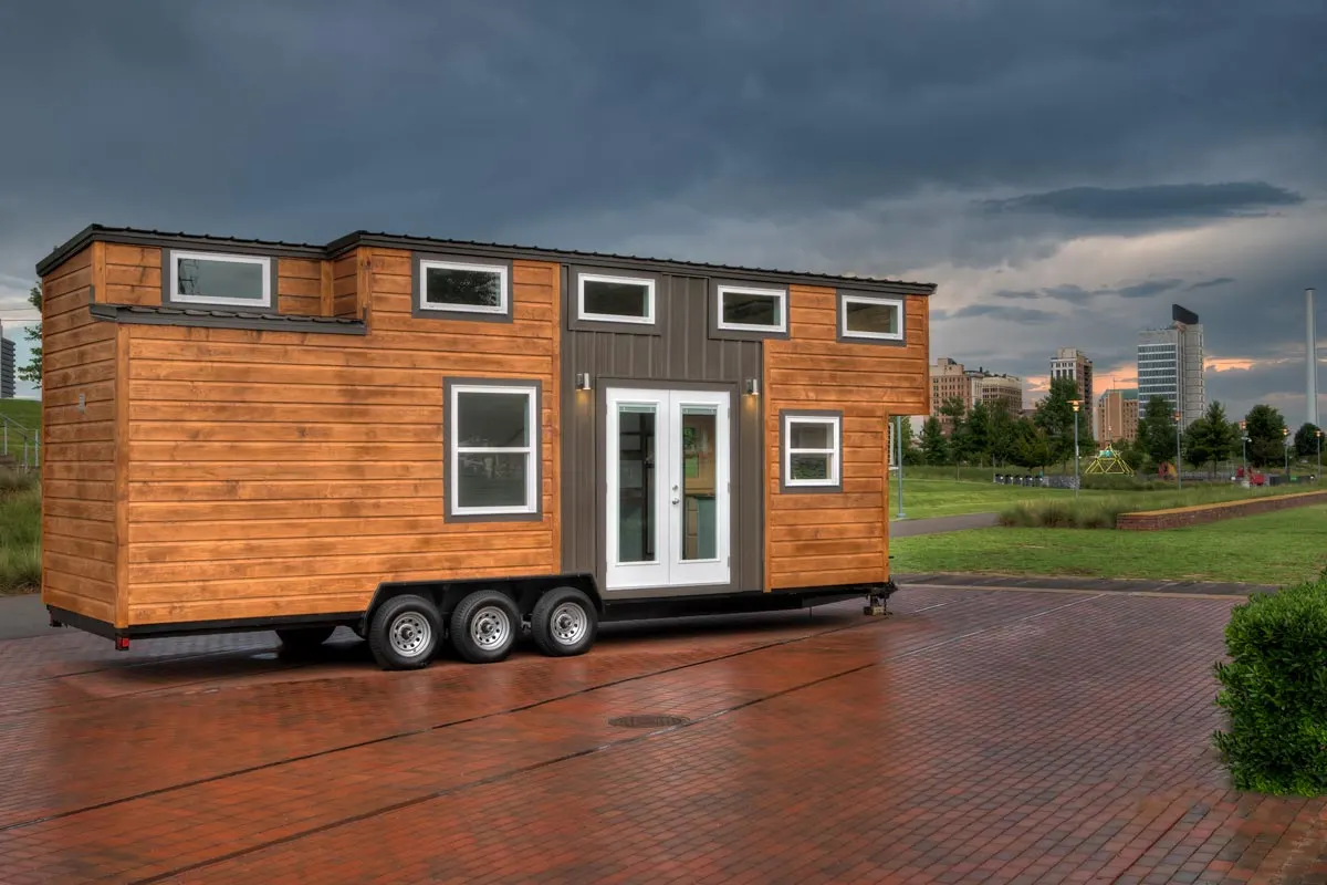 Pine and metal exterior - Freedom by Alabama Tiny Homes