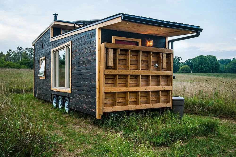 Deck Folded Up - Greenmoxie Tiny House