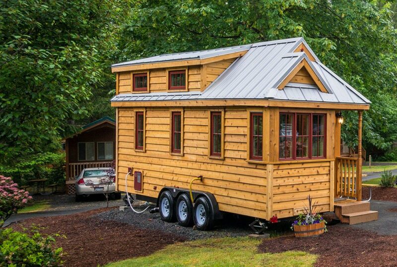 Tiny house based on Cypress design by Tumbleweed - Lincoln at Mt. Hood Tiny House Village