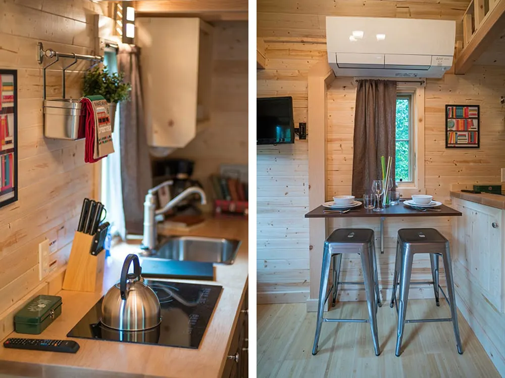 Kitchen and dining area - Lincoln at Mt. Hood Tiny House Village