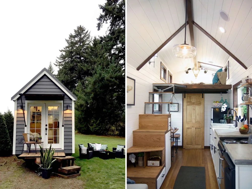 Exterior and interior views - Northwest Haven by Tiny Heirloom