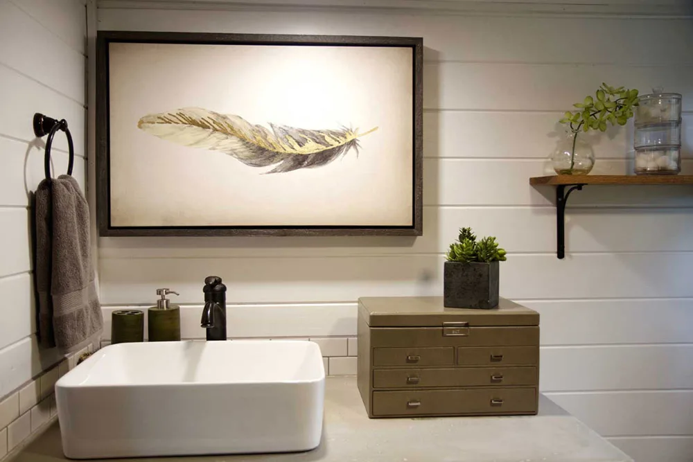 Bathroom sink and decor - Northwest Haven by Tiny Heirloom
