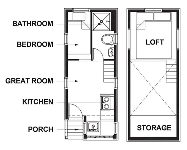 Floor plans - Lincoln at Mt. Hood Tiny House Village