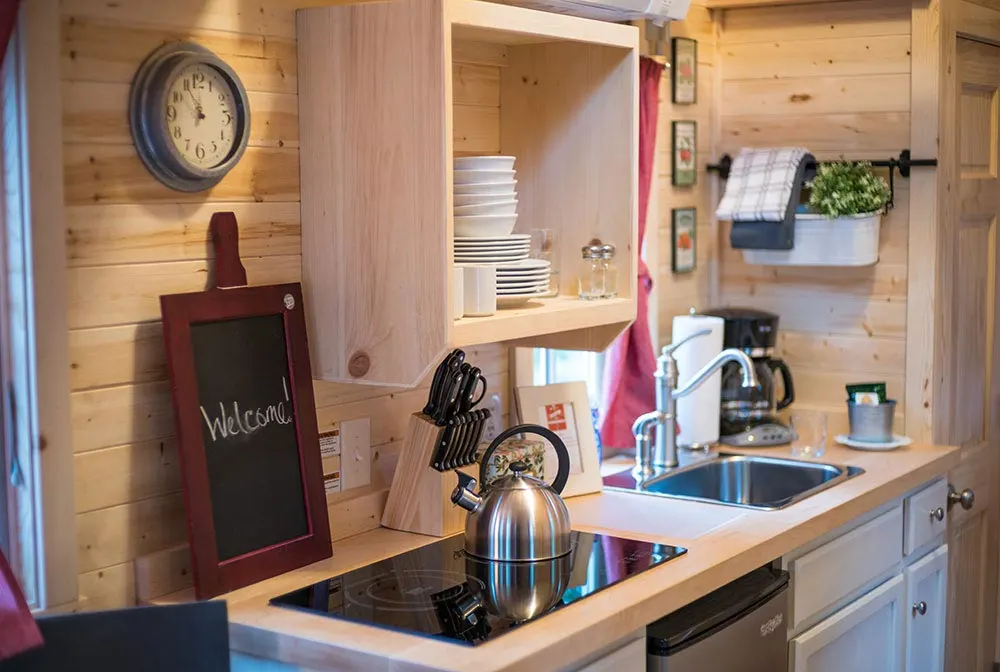 Two burner electric cooktop - Scarlett at Mt. Hood Tiny House Village