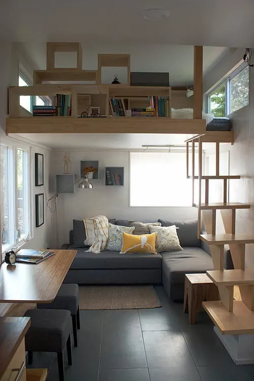 Living Room and Loft - Liberation Tiny Homes