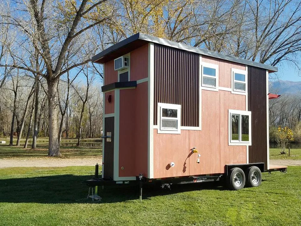 Pink Exterior - Sarah's Autistic Tiny Home by Maximus Extreme