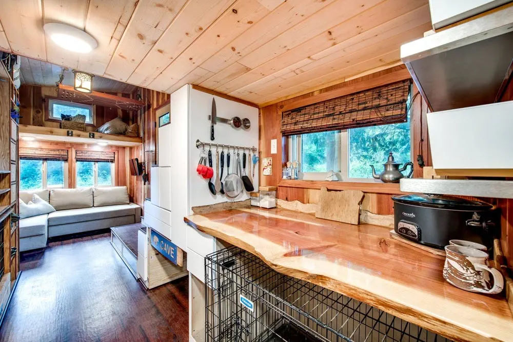 Live Edge Kitchen Counter - Basecamp by Backcountry Tiny Homes