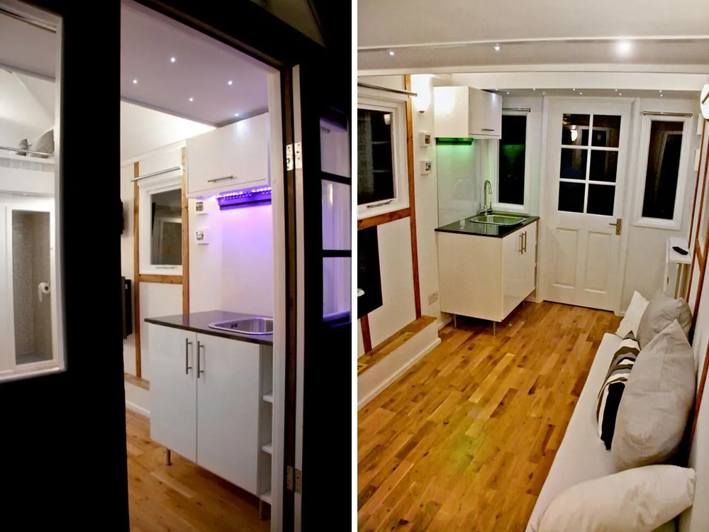 Kitchen Sink & Living Area - Tiny House UK by Mark Burton