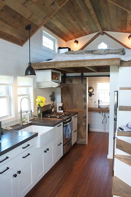 Galley Kitchen - Modern Farmhouse by Liberation Tiny Homes