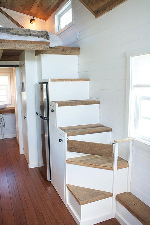 Storage Stairs - Modern Farmhouse by Liberation Tiny Homes