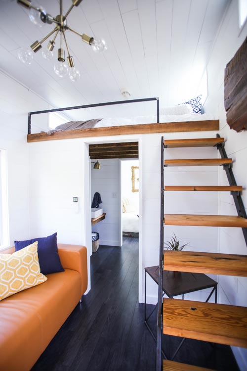 Loft Ladder & Living Room - Tiny House Giveaway by Lamon Luther