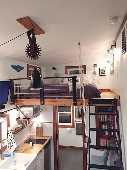 Queen Bedroom Loft - Makers Tiny House on Guemes Island