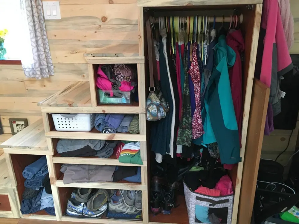 Clothing Storage Stairs - Harmony Haven by Rocky Mountain Tiny Houses