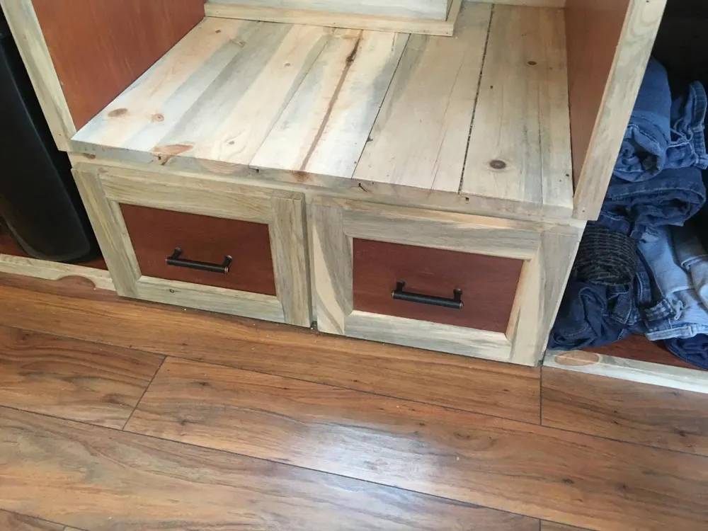 Stair Landing Drawers - Harmony Haven by Rocky Mountain Tiny Houses