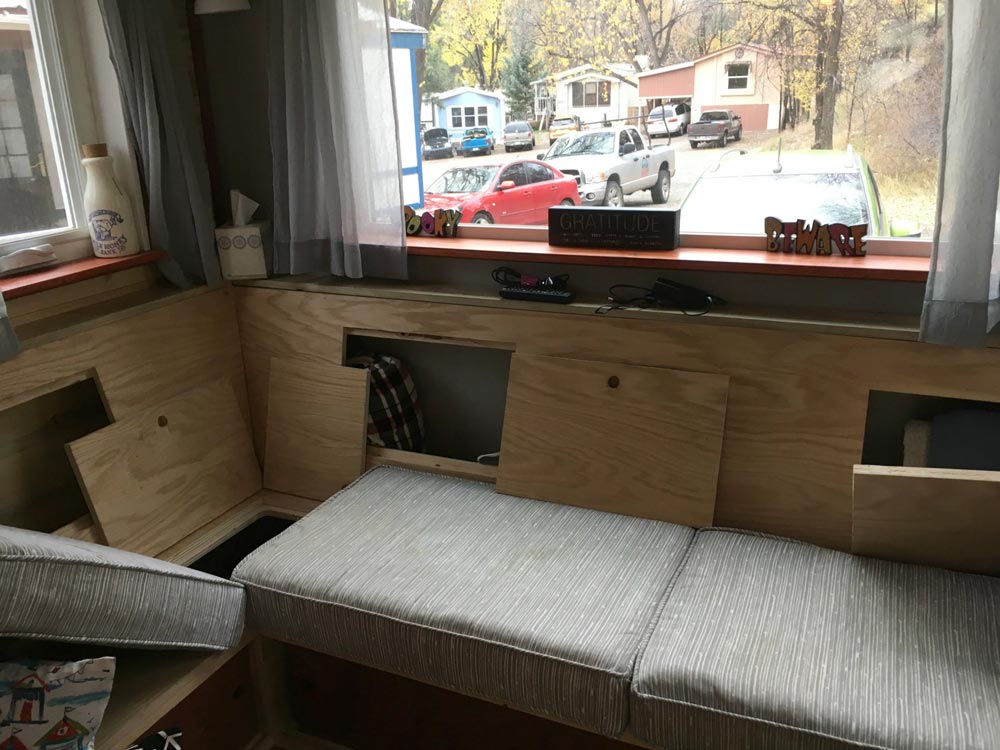 Couch Storage Behind Back - Harmony Haven by Rocky Mountain Tiny Houses