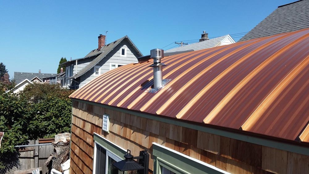 Copper color metal roof - Lilypad Planet