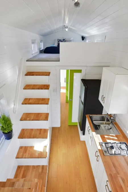 Storage Stairs & Kitchen - Custom Tiny by Mint Tiny Homes