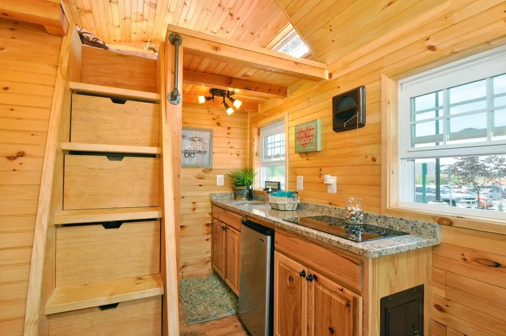 Kitchen with granite countertops - Mountaineer by Tiny House Building Company