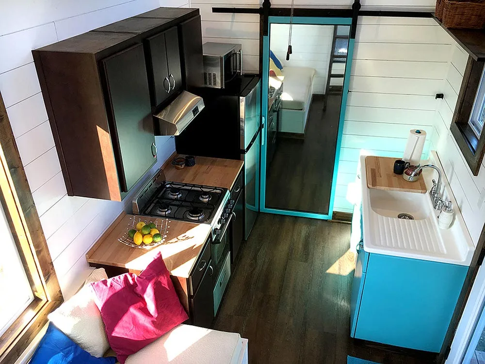 Aerial View of Kitchen - Youngstown by Harmony Tiny Homes