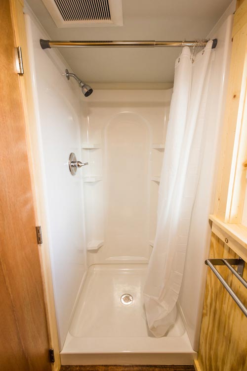 Shower - Jessica's Tiny House by MitchCraft Tiny Homes