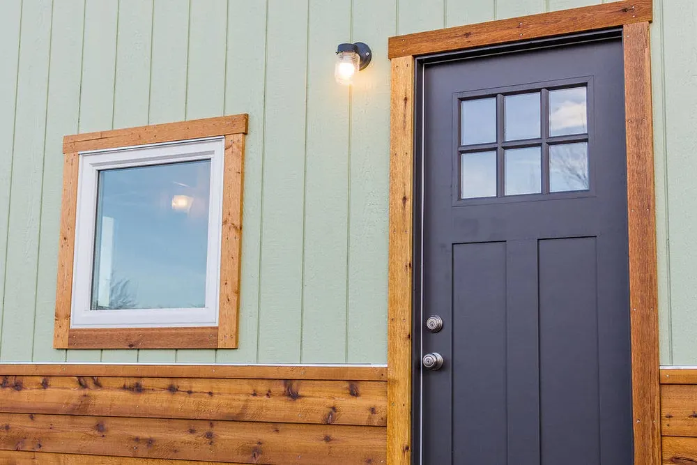 Front Door - Jessica's Tiny House by MitchCraft Tiny Homes