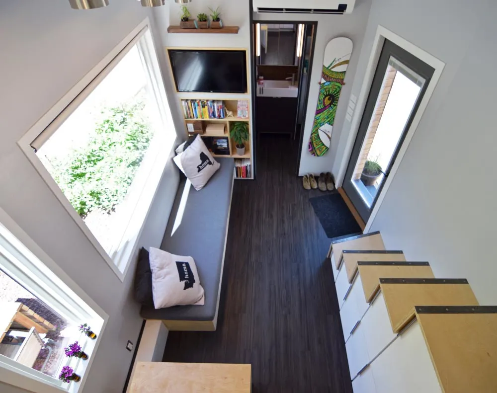 View from bedroom loft - SHEDsistence Tiny House
