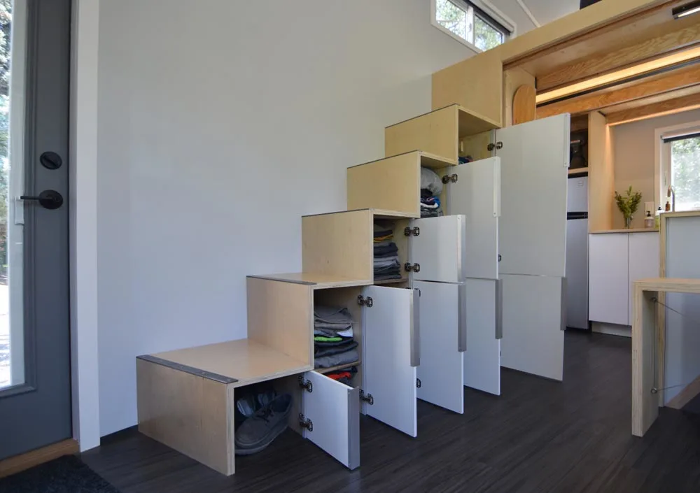 Storage Stairs - SHEDsistence Tiny House